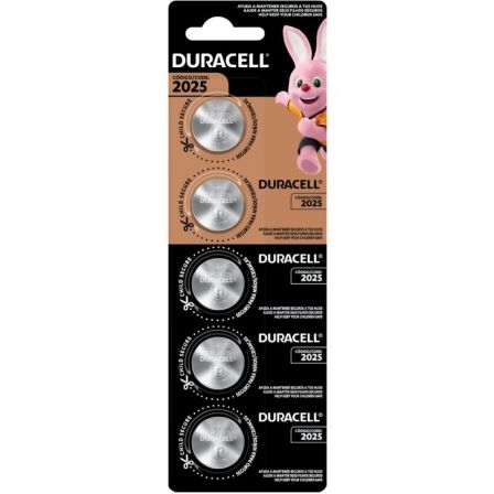 Duracell CR2025 Pilas de Botón de Litio 3V, Pack de 5 unidades Duracell CR2025 Pilas de Botón de Litio 3V, Pack de 5 unidades